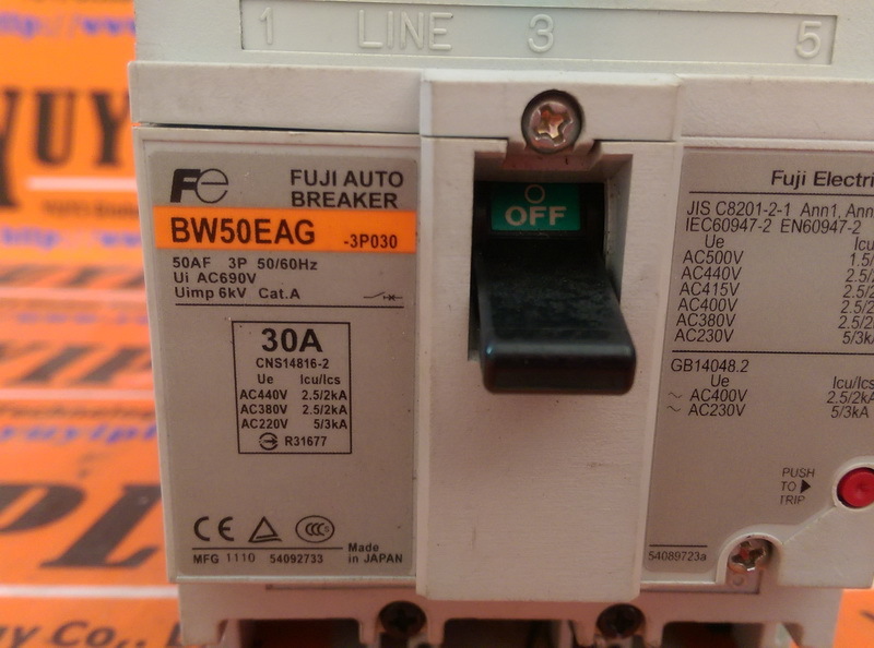 FUJI BW50EAG Molded Case Circuit Breaker PLC DCS SERVO Control MOTOR